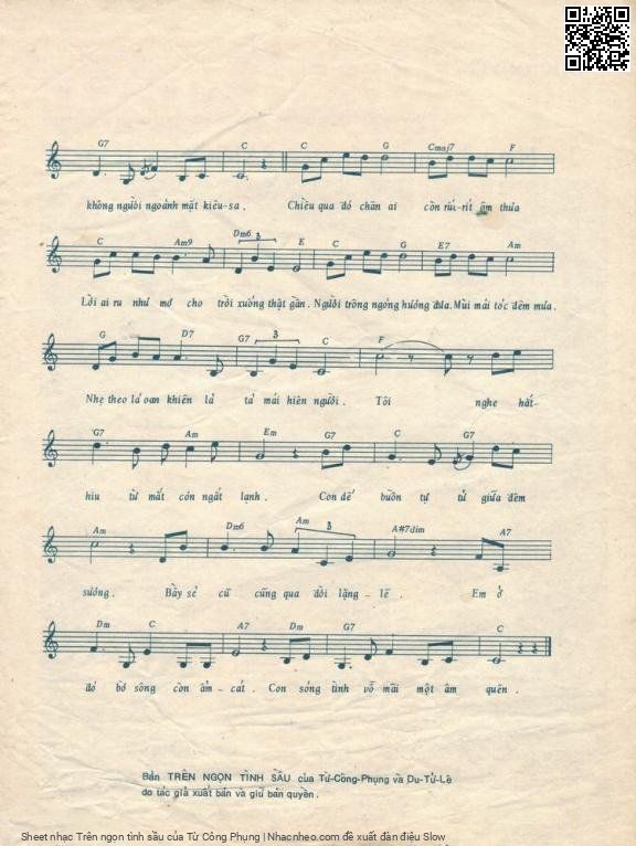 Page 3 of Sheet music PDF Trên ngọn tình sầu - Từ Công Phụng