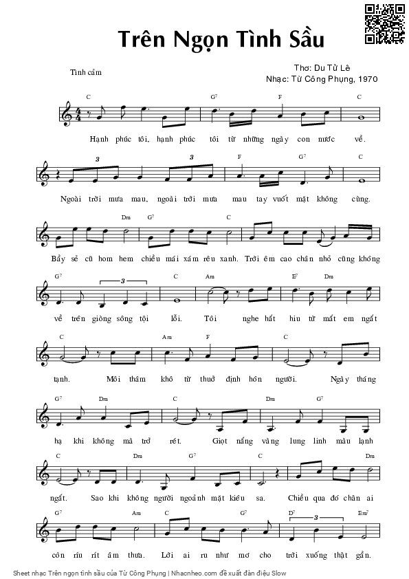 Page 5 of Sheet music PDF Trên ngọn tình sầu - Từ Công Phụng
