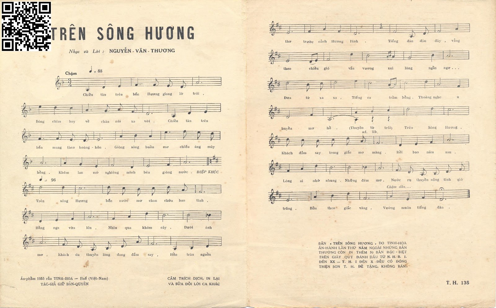 Page 2 of Sheet music PDF Trên sông Hương - Nguyễn Văn Thương