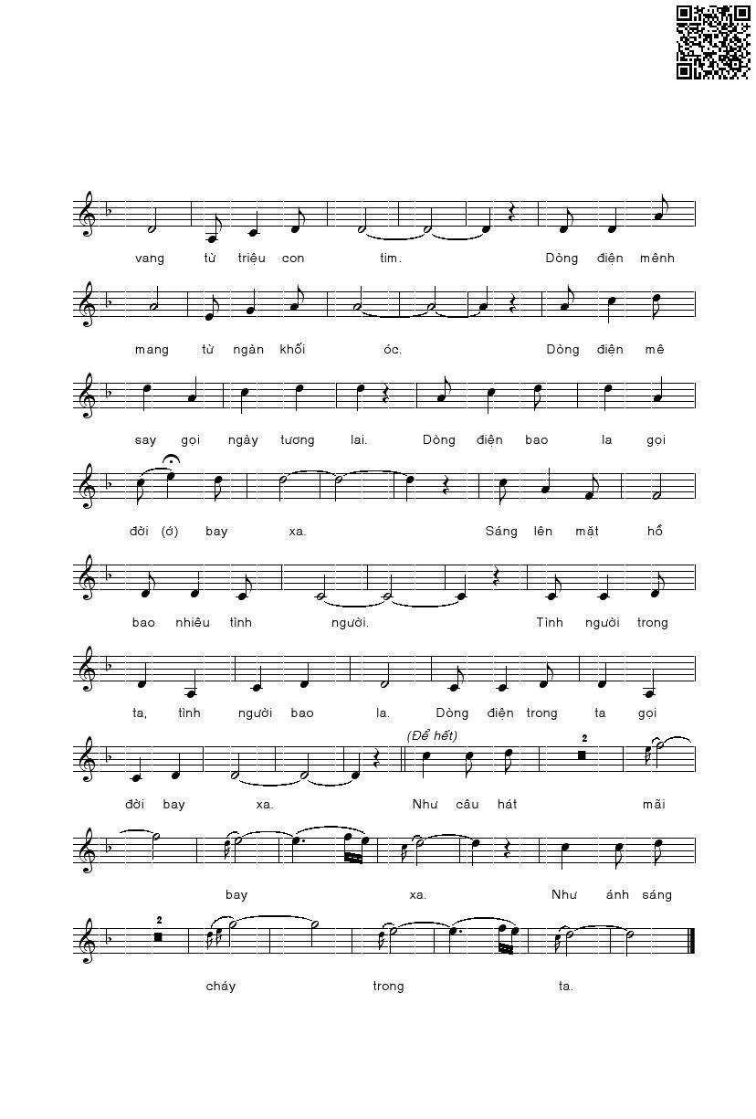 Page 2 of Sheet music PDF Trị An âm vang mùa xuân - Tôn Thất Lập