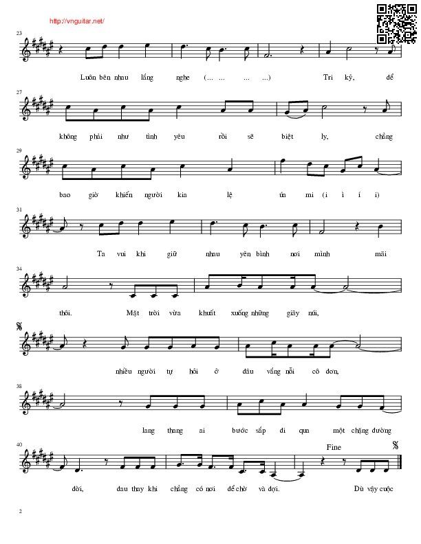 Page 2 of Sheet music PDF Tri kỷ - Phan Mạnh Quỳnh
