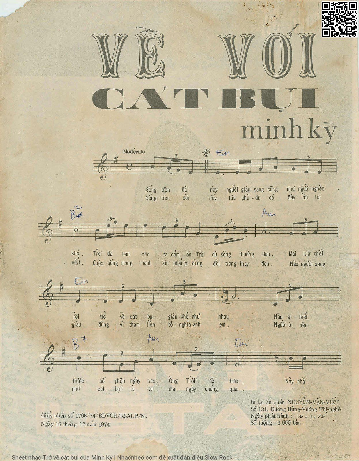 Page 2 of Sheet music PDF Trở về cát bụi - Minh Kỳ
