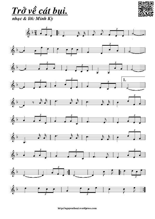 Page 5 of Sheet music PDF Trở về cát bụi - Minh Kỳ