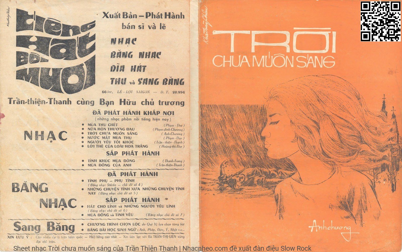 Page 1 of Sheet music PDF Trời chưa muốn sáng - Trần Thiện Thanh