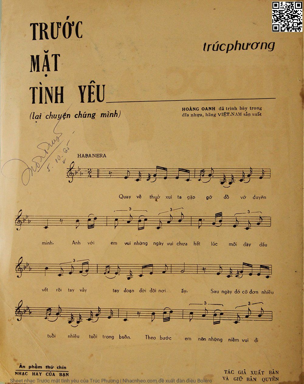 Page 2 of Sheet music PDF Trước mặt tình yêu - Trúc Phương