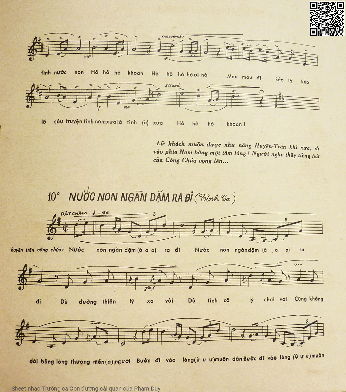Page 11 of Sheet music PDF Trường ca Con đường cái quan - Phạm Duy