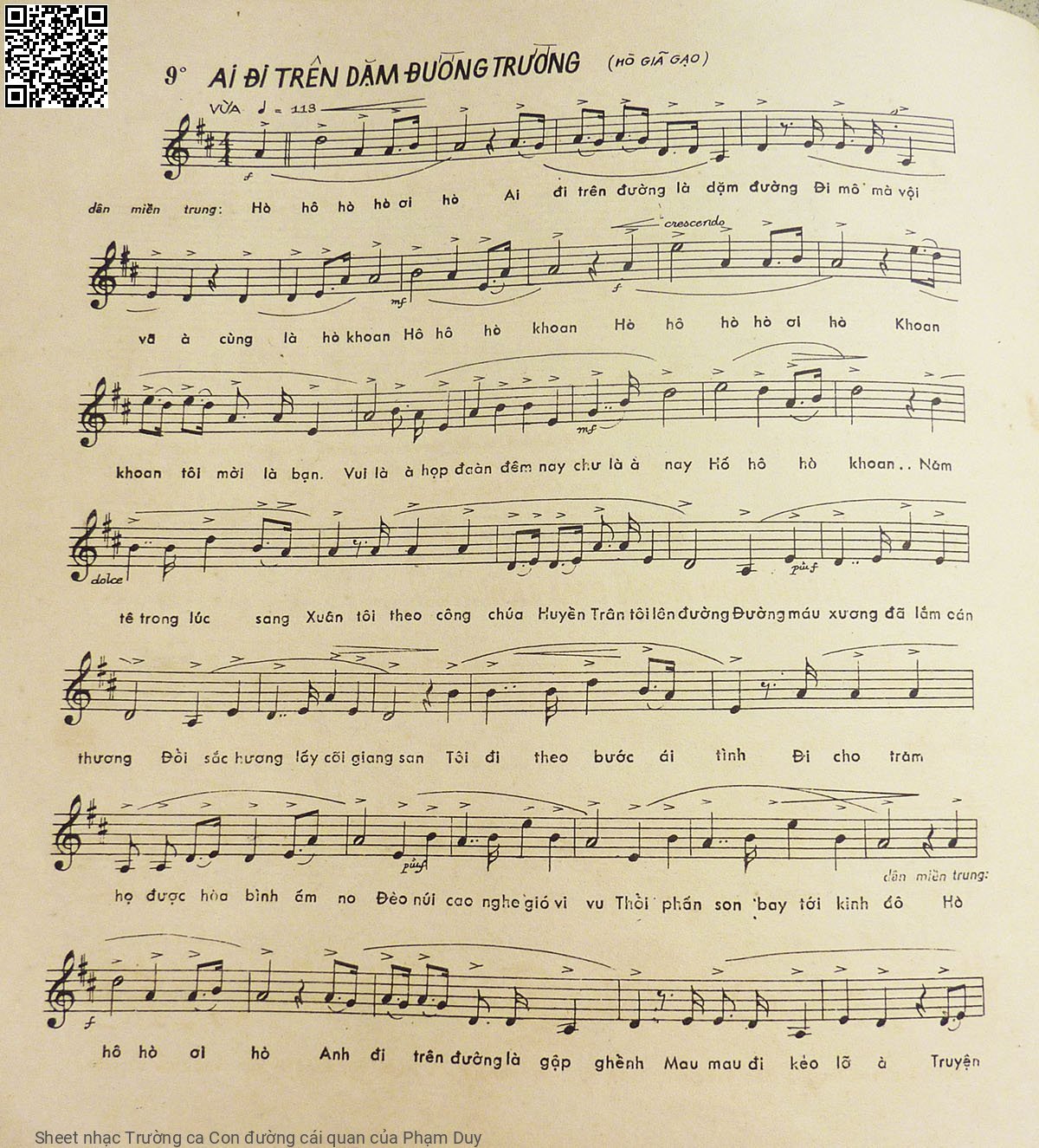Page 12 of Sheet music PDF Trường ca Con đường cái quan - Phạm Duy