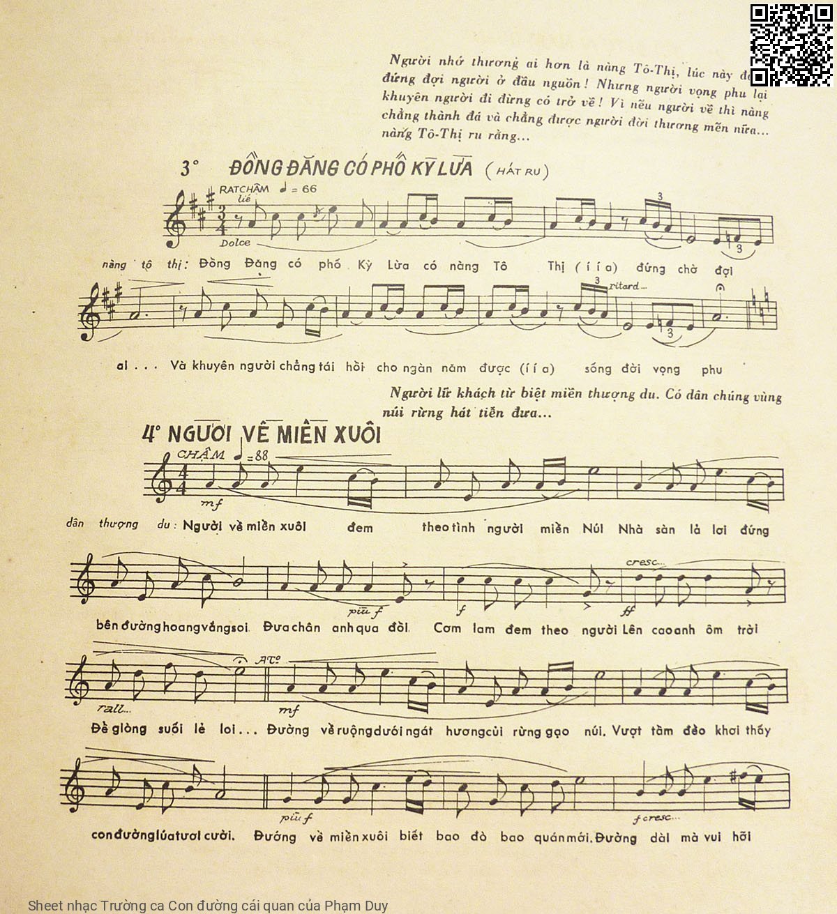 Page 16 of Sheet music PDF Trường ca Con đường cái quan - Phạm Duy