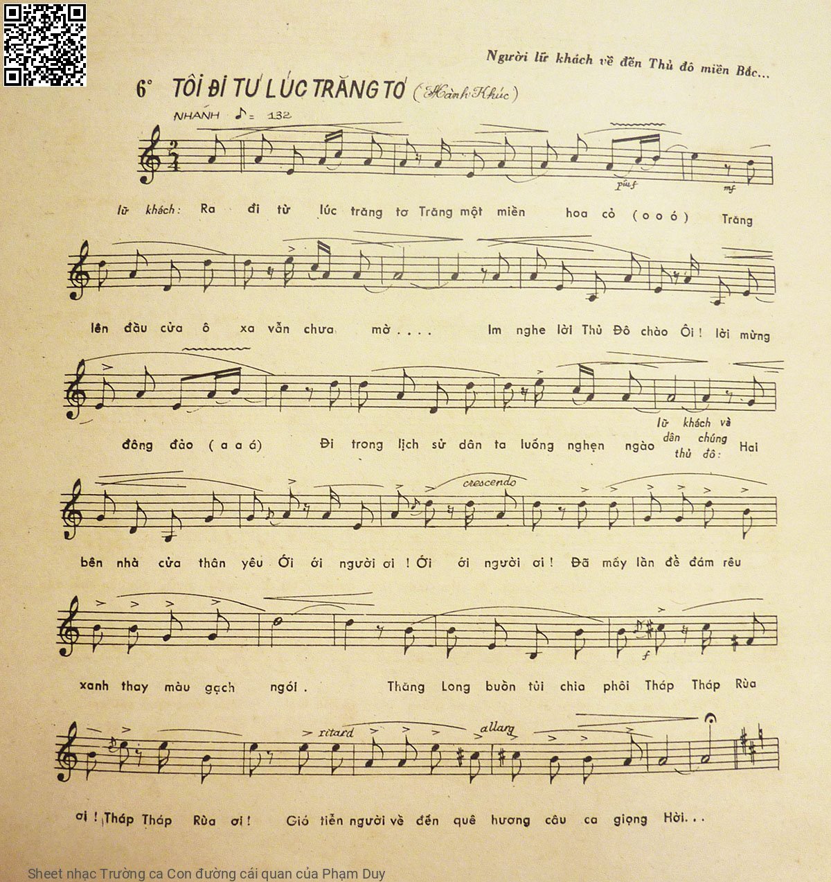 Page 18 of Sheet music PDF Trường ca Con đường cái quan - Phạm Duy