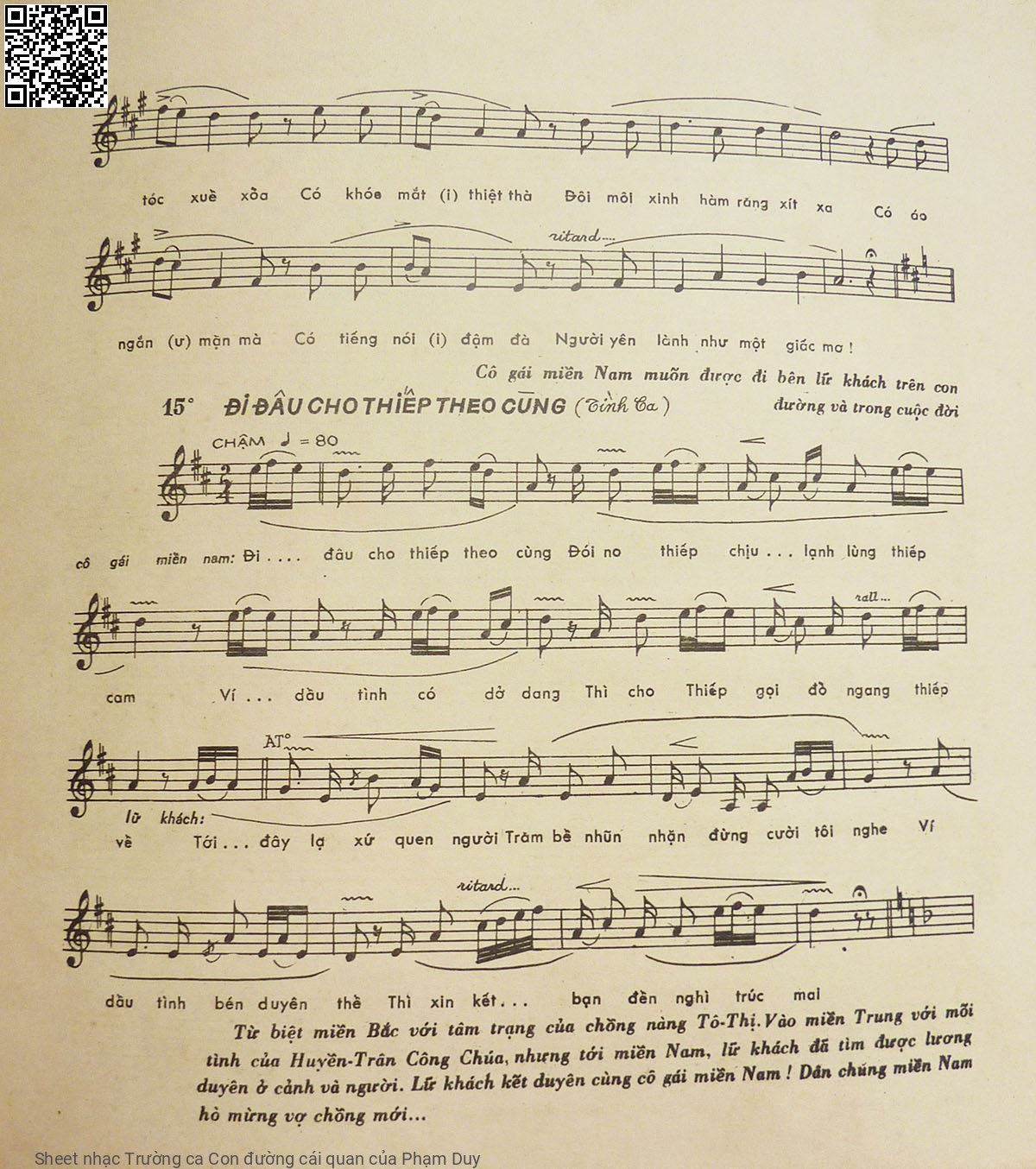 Page 5 of Sheet music PDF Trường ca Con đường cái quan - Phạm Duy