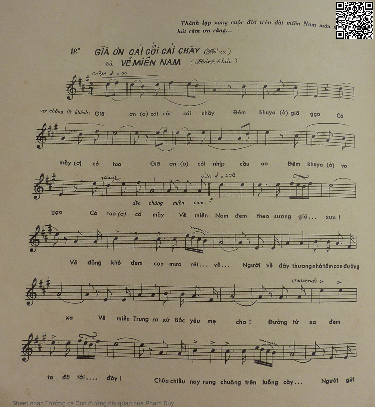 Page 8 of Sheet music PDF Trường ca Con đường cái quan - Phạm Duy