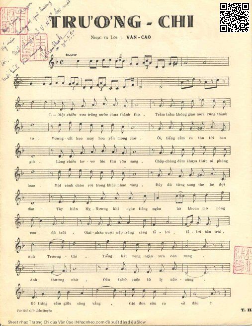 Page 2 of Sheet music PDF Trương Chi - Văn Cao