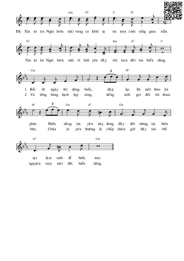 Page 2 of Sheet music PDF Từ dạo ấy - Lm. Văn Chi