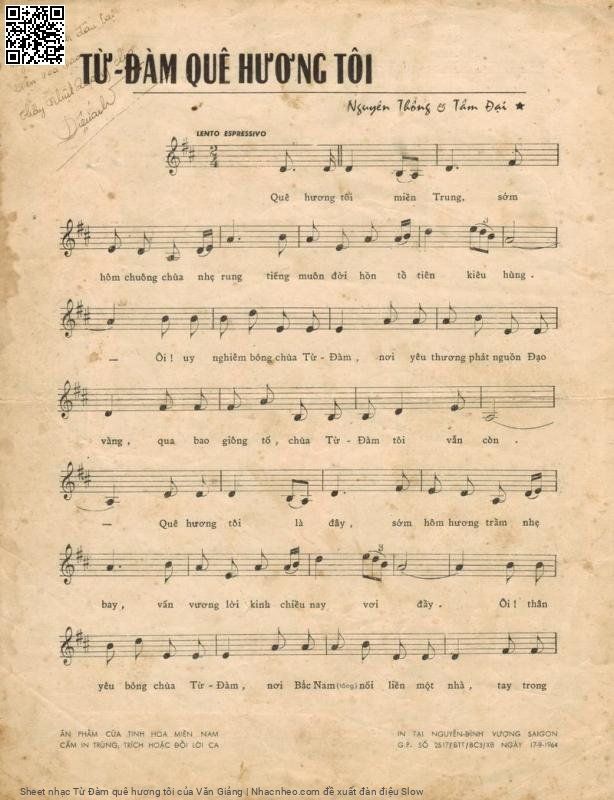 Page 2 of Sheet music PDF Từ Đàm quê hương tôi - Văn Giảng