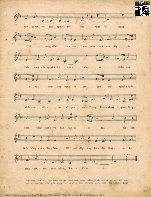 Page 3 of Sheet music PDF Từ Đàm quê hương tôi - Văn Giảng