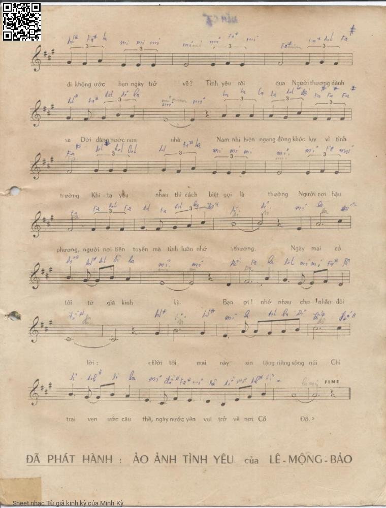 Page 3 of Sheet music PDF Từ giã kinh kỳ - Minh Kỳ