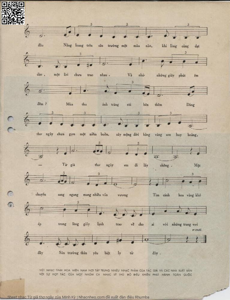 Page 3 of Sheet music PDF Từ giã thơ ngây - Minh Kỳ