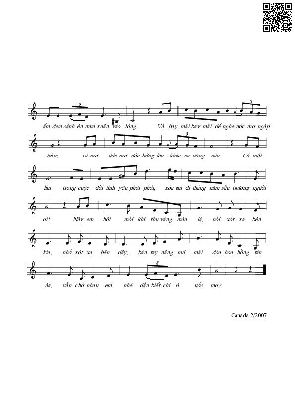 Page 2 of Sheet music PDF Từ một ước mơ - Trường Sa