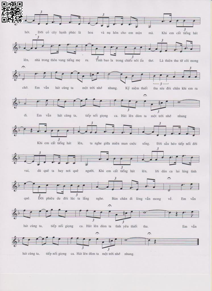 Page 2 of Sheet music PDF Từ tiếng hát tiếp nối - Trầm Tử Thiêng