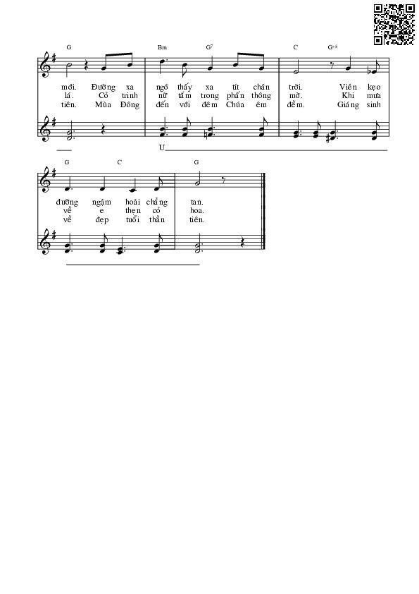 Page 2 of Sheet music PDF Tuổi thần tiên (Nữ ca 4) - Phạm Duy