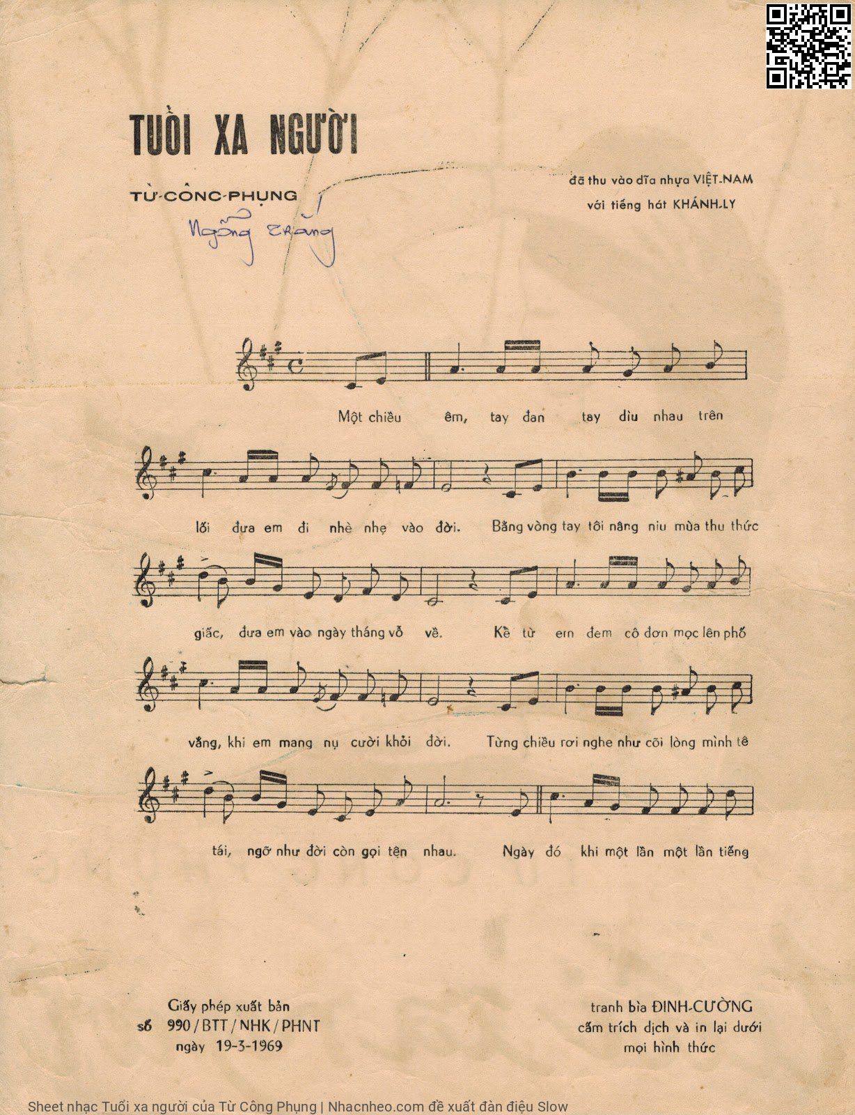 Page 2 of Sheet music PDF Tuổi xa người - Từ Công Phụng