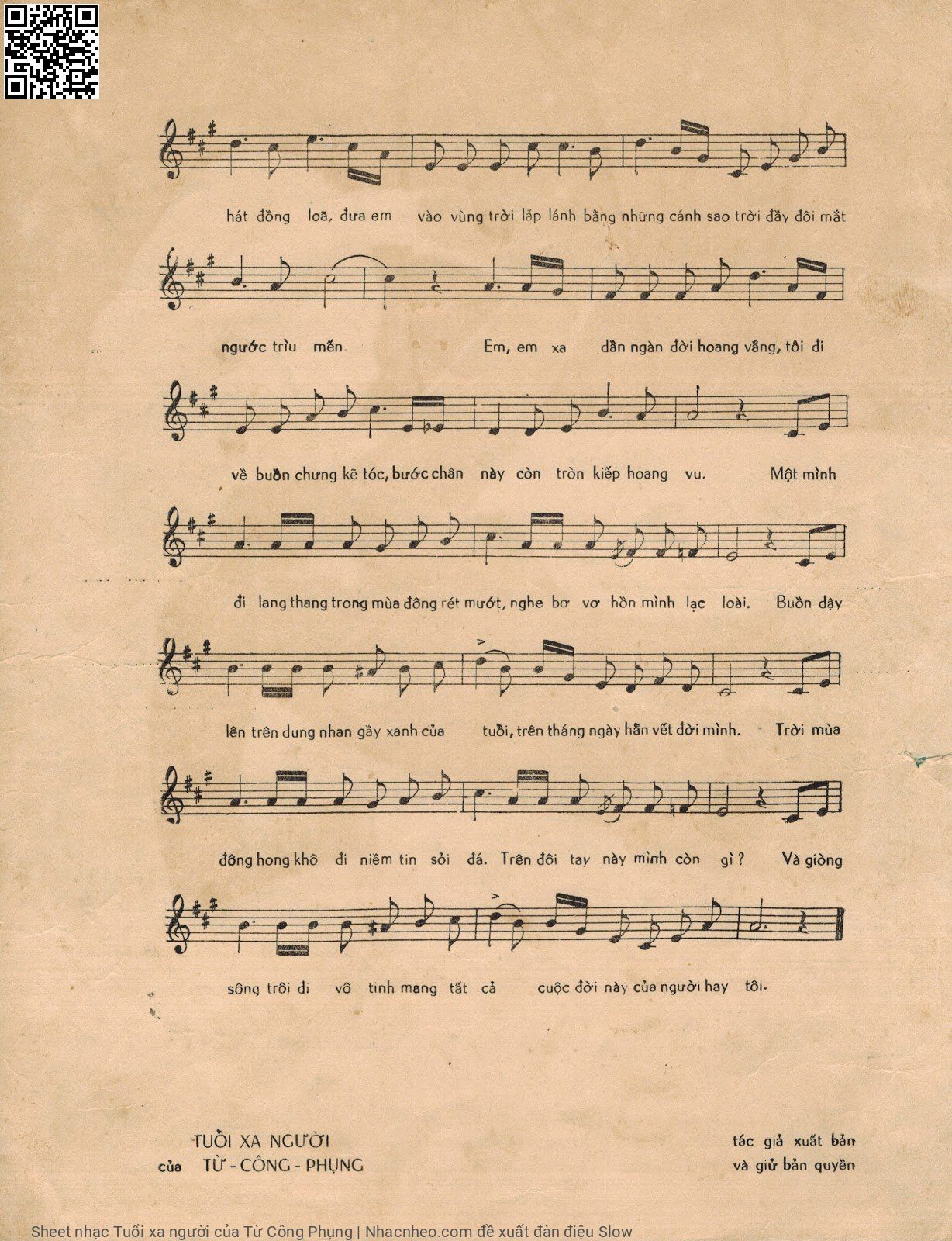 Page 3 of Sheet music PDF Tuổi xa người - Từ Công Phụng