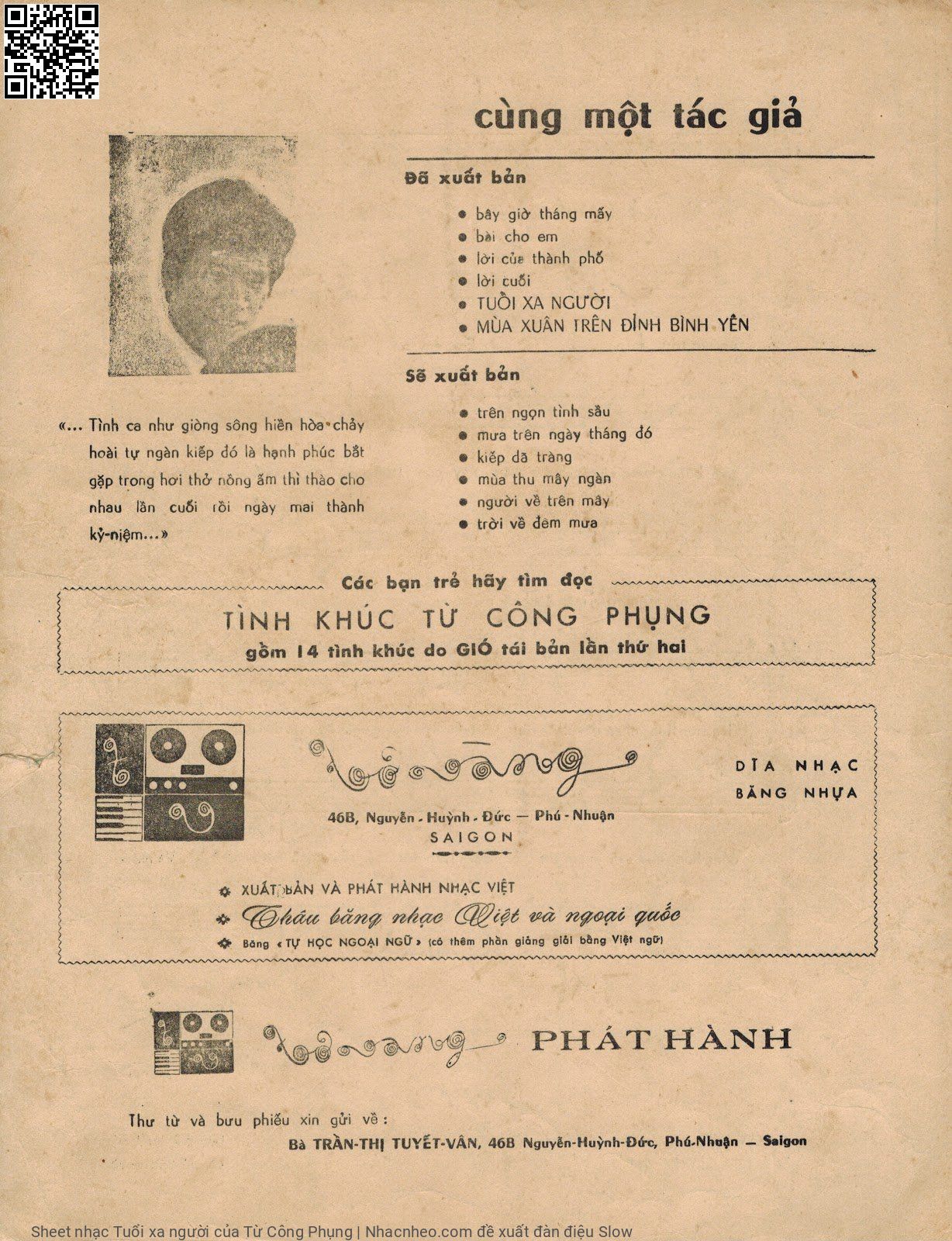 Page 4 of Sheet music PDF Tuổi xa người - Từ Công Phụng