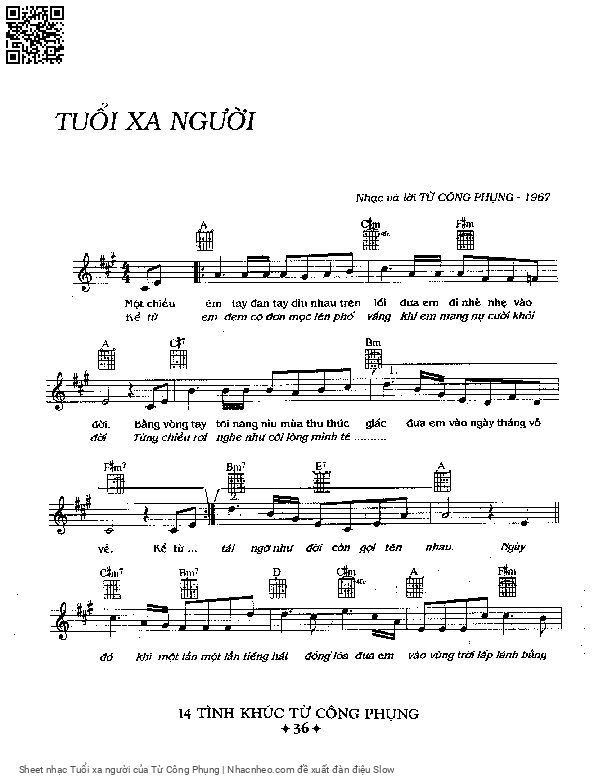Page 5 of Sheet music PDF Tuổi xa người - Từ Công Phụng
