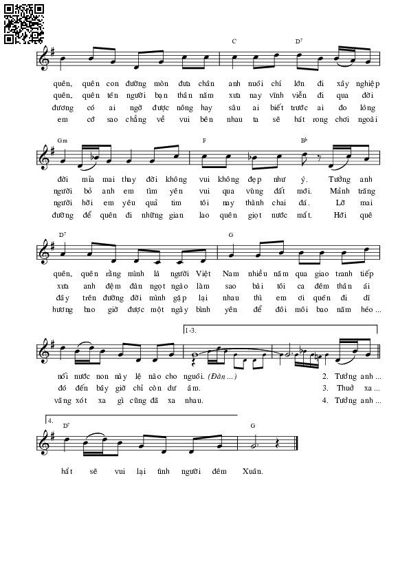 Page 6 of Sheet music PDF Tưởng anh quên - Ngân Giang