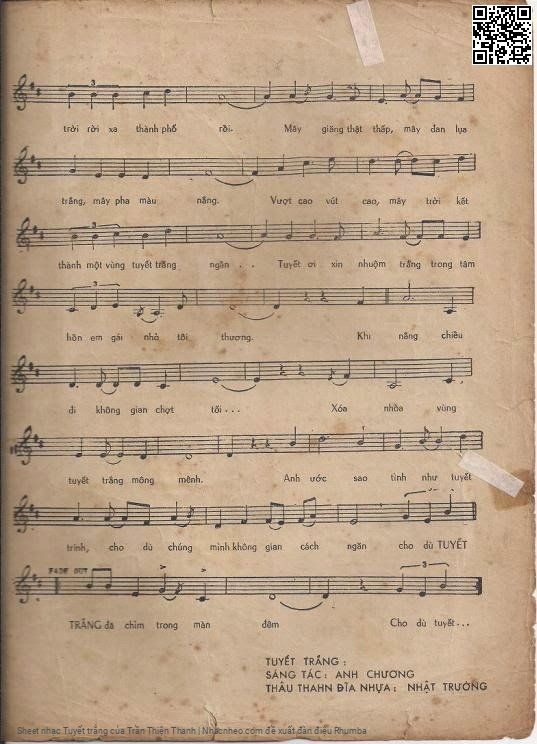 Page 3 of Sheet music PDF Tuyết trắng - Trần Thiện Thanh