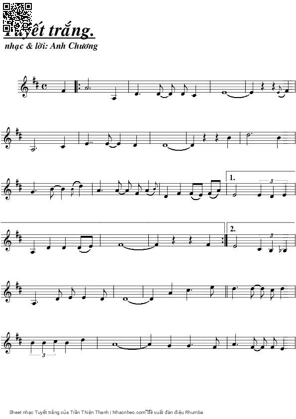 Page 5 of Sheet music PDF Tuyết trắng - Trần Thiện Thanh