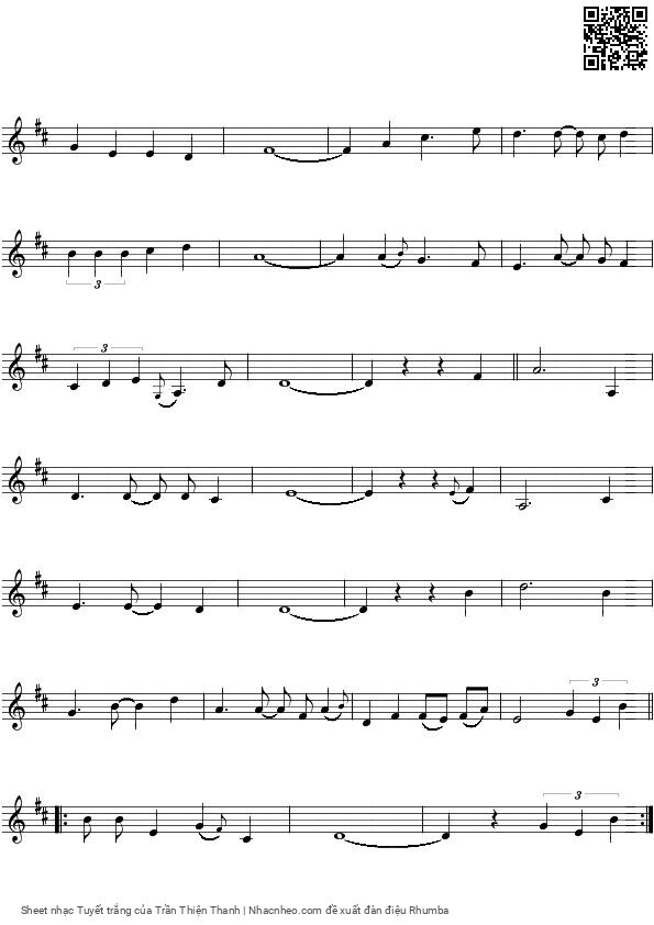 Page 6 of Sheet music PDF Tuyết trắng - Trần Thiện Thanh