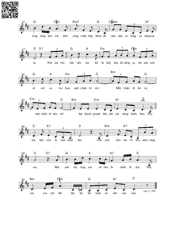 Page 2 of Sheet music PDF Ước ao - Nguyên Bích