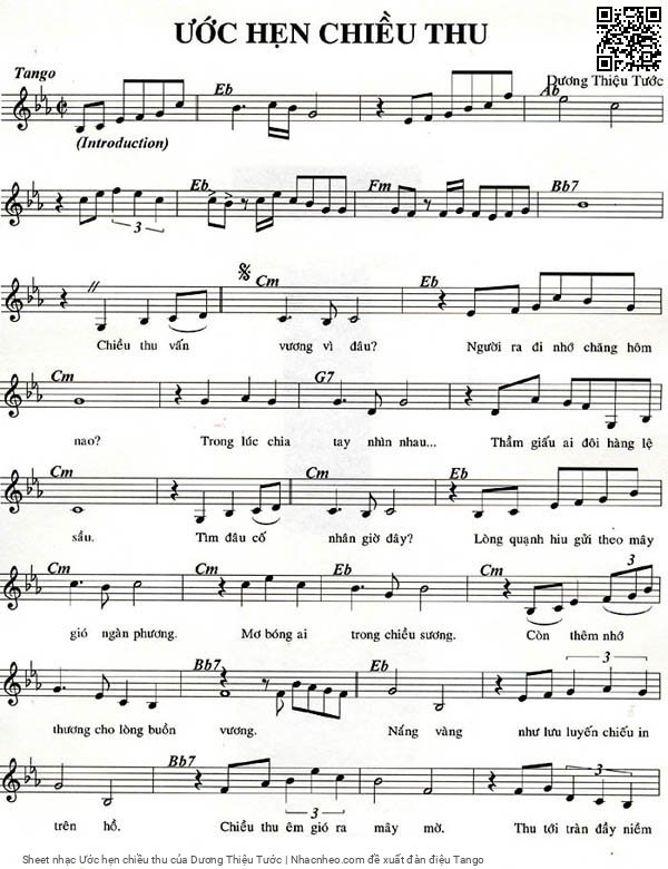 Sheet PDF of Ước hẹn chiều thu