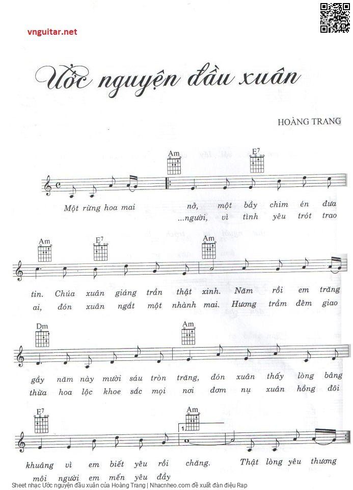 Sheet PDF of Ước nguyện đầu xuân