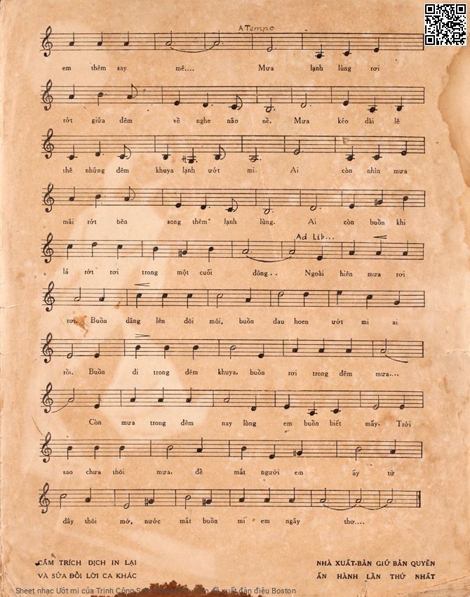 Page 3 of Sheet music PDF Ướt mi - Trịnh Công Sơn