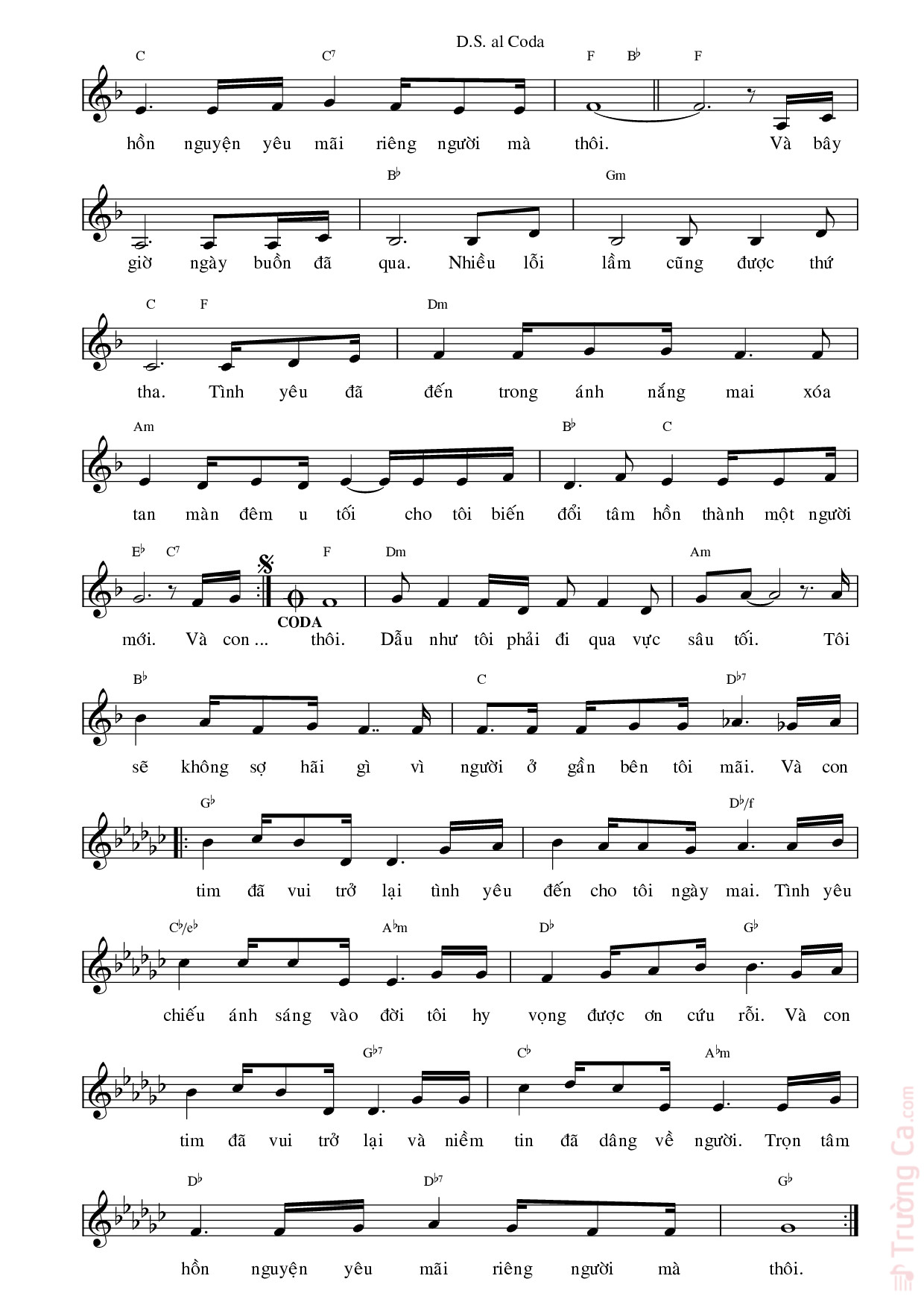 Page 2 of Sheet music PDF Và con tim đã vui trở lại - Đức Huy