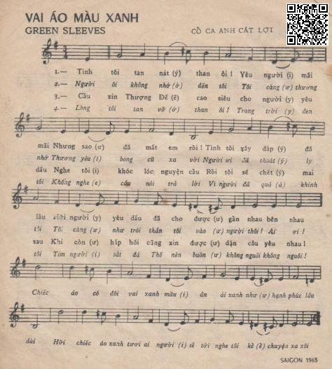 Page 2 of Sheet music PDF Vai áo màu xanh (Green Sleeves) - Nhạc Ngoại