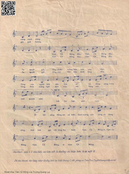 Page 5 of Sheet music PDF Vàm Cỏ Đông - Trương Quang Lục