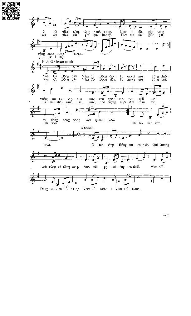 Page 8 of Sheet music PDF Vàm Cỏ Đông - Trương Quang Lục