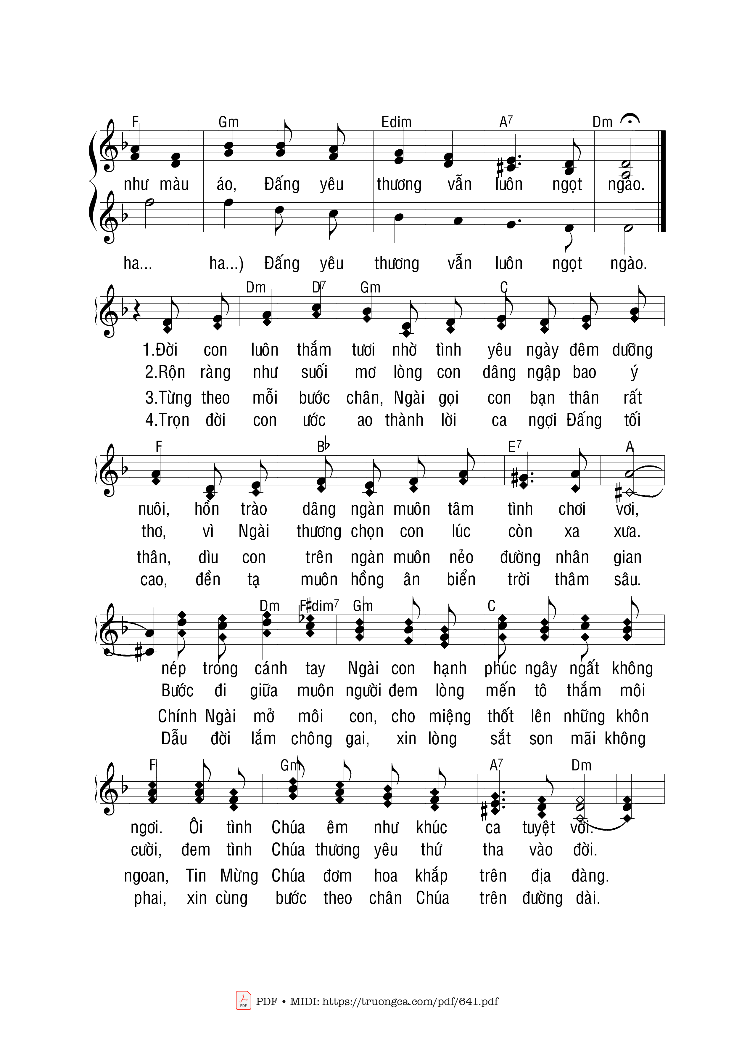 Có Sheet đệm Piano và sheet lời Có sheet cho ca đoàn, Trang 2