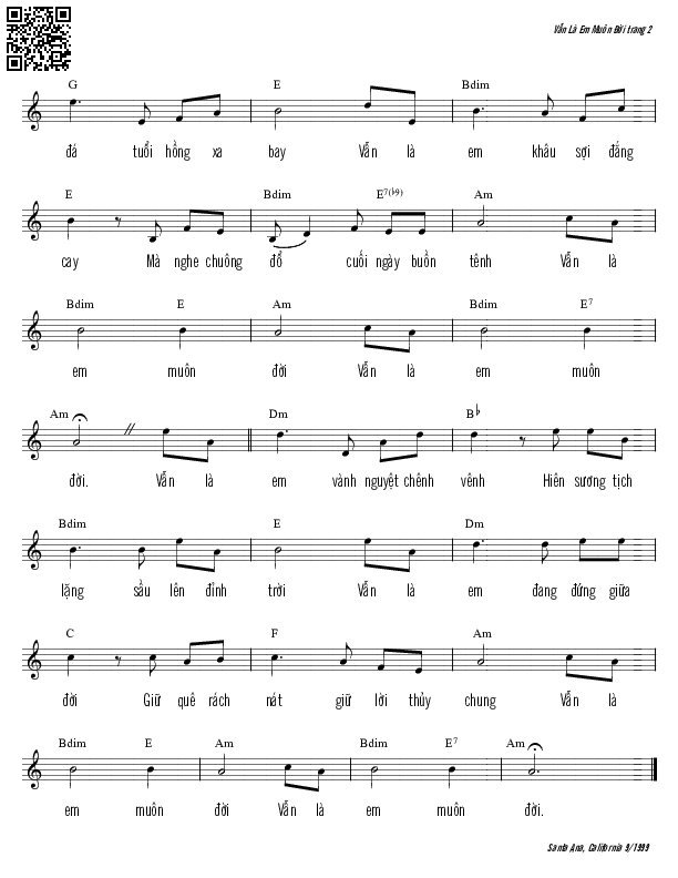 Page 2 of Sheet music PDF Vẫn là em - Trần Duy Đức