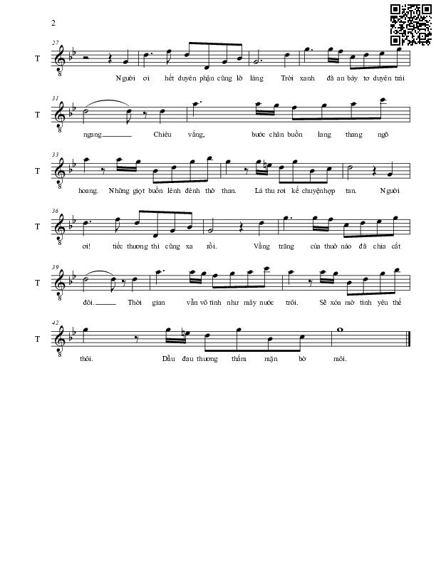 Page 2 of Sheet music PDF Vấn vương - Nguyễn Đức Minh