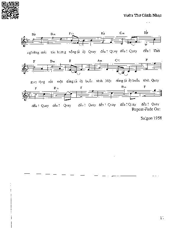 Page 2 of Sheet music PDF Vầng thơ sầu rụng - Phạm Duy