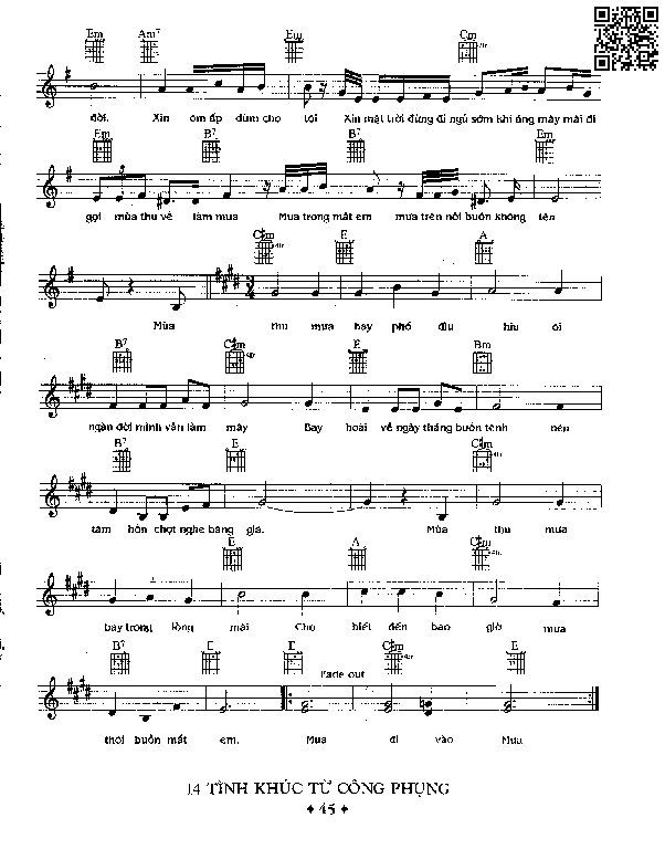 Page 2 of Sheet music PDF Vào mưa - Từ Công Phụng