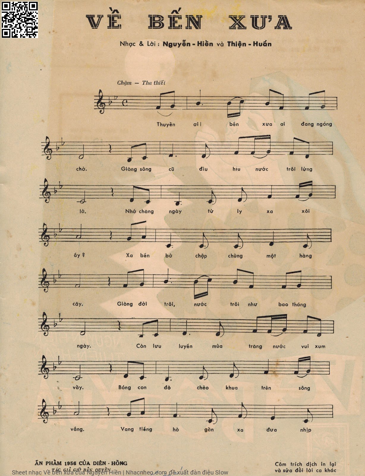 Page 2 of Sheet music PDF Về bến xưa - Nguyễn Hiền