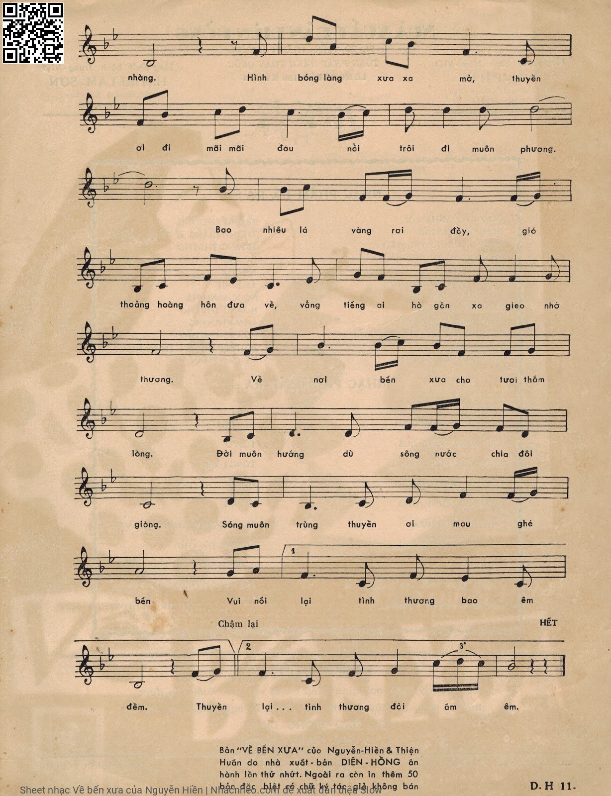 Page 3 of Sheet music PDF Về bến xưa - Nguyễn Hiền