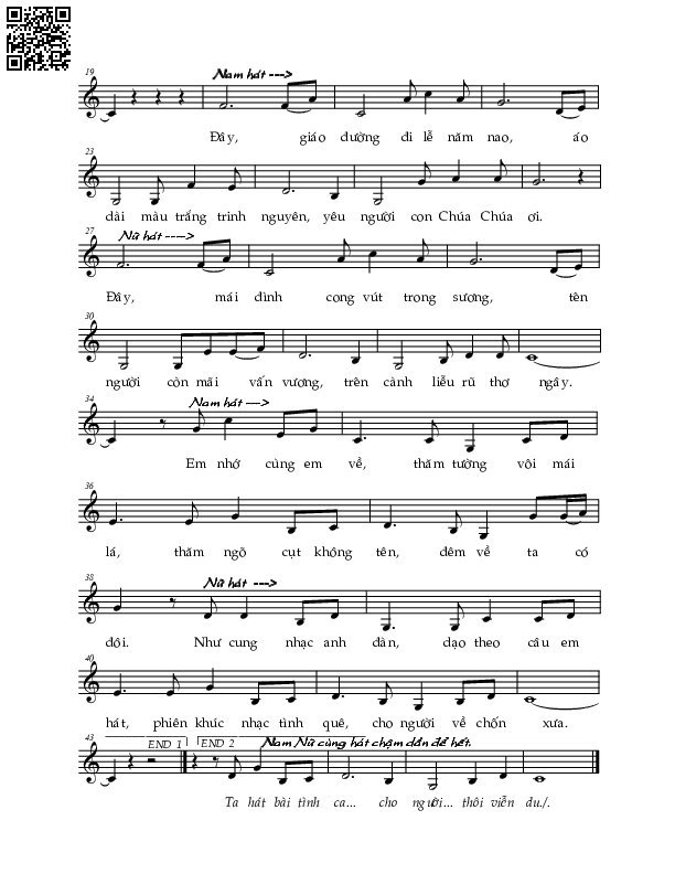 Page 2 of Sheet music PDF Về chốn xưa - Anson Nguyễn Hoa Cương