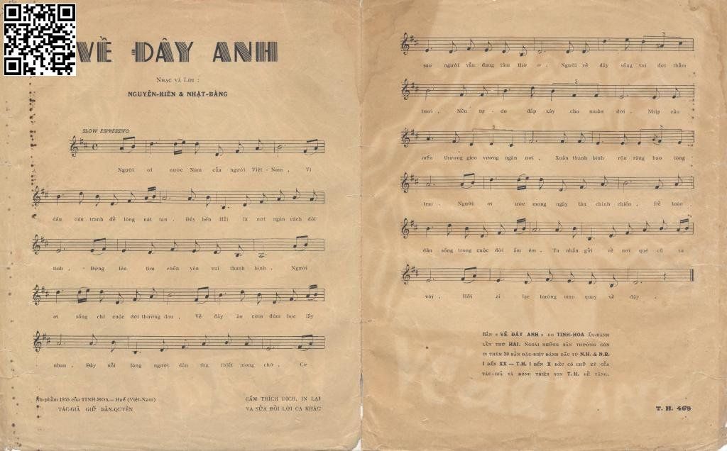 Page 2 of Sheet music PDF Về đây anh - Nhật Bằng