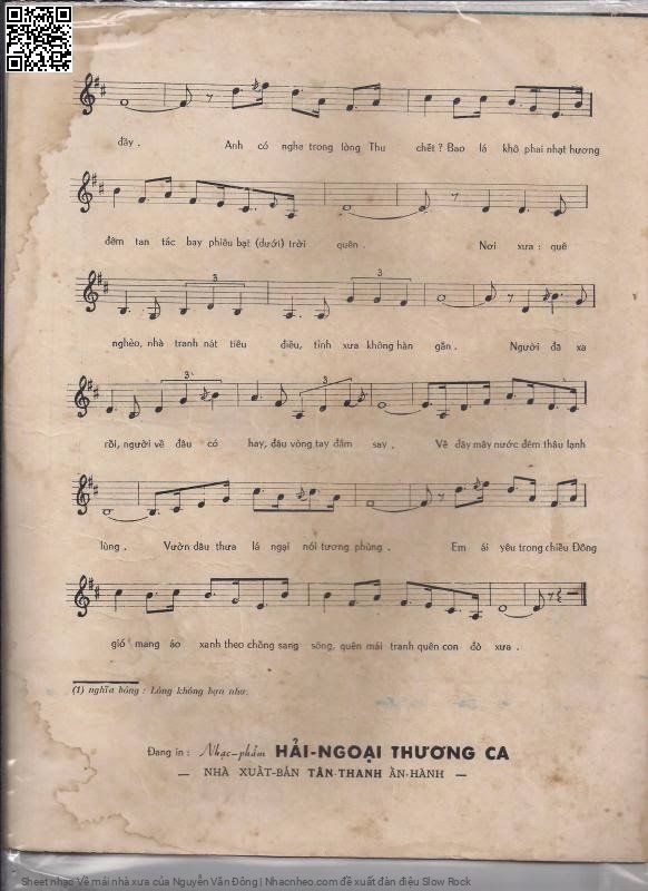 Page 3 of Sheet music PDF Về mái nhà xưa - Nguyễn Văn Đông